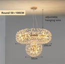 Axyaa Sun Flower Crystal Chandeliers: LED Pendant Lighting for Home Decor