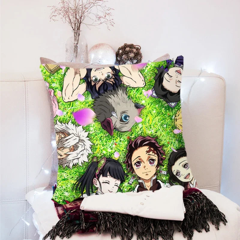 Demon Slayer Kimetsu no Yaiba Pillowcase for Kids Bedroom Decor by Axyaa
