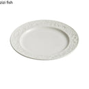 Axyaa Relief Stone Pattern Ceramic Plate for Elegant Dining