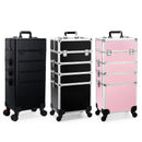 Axyaa Aluminum Compact Cosmetic Makeup Case On Wheels