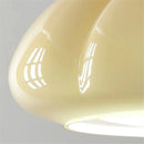 Axyaa Mid Century Orange Glass Pumpkin Chandelier