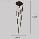 Axyaa Crystal Chandelier Stair Pendant Lamp Living Room Pendant Lights Interior Lighting
