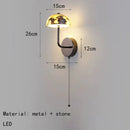 Axyaa Mushroom Marble LED Wall Light for Bedroom and Dining Room