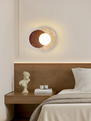 Axyaa Yellow Stone Wall Lamp for Japanese Bedroom, Living Room, Staircase Lighting