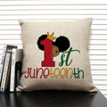 Axyaa Cute Cartoon Girl Pillow Case Africa Baby Cushion Cover Home Decor Linen Pillowcase