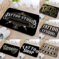 Axyaa Tattoo Shop Mat Indoor Welcome Door Mat Washable Non-Slip Absorbent Carpet