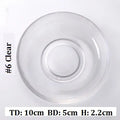 Axyaa Gold Rim Glass Saucer Plates for Tea Coffee Cup - Set of 1