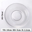 Axyaa Gold Rim Glass Saucer Plates for Tea Coffee Cup - Set of 1