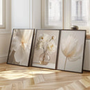 White Peony Flower Wall Art Prints by Axyaa - Modern Home Decor