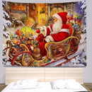 Axyaa Santa Claus and Kids Wall Tapestry for Festive Living Room Decor
