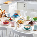 Axyaa Macaron 32-Piece Porcelain Dinnerware Set for 8 People