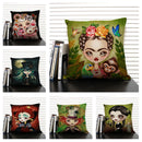 Axyaa Mermaid Linen Cushion Cover for Living Room Sofa Decoration