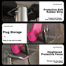 Axyaa Wall-Mounted Hair Dryer Holder: Metal Organizer for Bathroom Storage and Organization