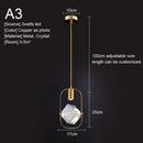 Axyaa Nordic Crystal LED Pendant Lamp for Home Decoration