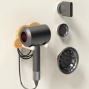 Axyaa Wood Hair Dryer Rack Wall-mounted Storage Bracket Light Luxury Organizer