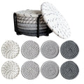 Axyaa Cotton Woven Coasters Set of 8 - Minimalist Absorbent Drink Coasters