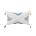Geometric Tufted Tassel Pillow Covers for Home Decor by Axyaa
