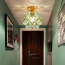 Axyaa Nordic Flower Ball LED Ceiling Chandelier Glass Copper Modern Hallway Decor