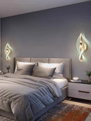 Axyaa LED Wall Sconce: Modern Design, Lustre Interior Lights, Gold/Black, Bedroom Mood Light