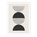 Axyaa Abstract Circle Wall Art Print - Minimalist Boho Decor for Living Room