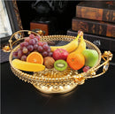 Axyaa Glass Fruit Tray: American Light Luxury Home Decor for Coffee Table
