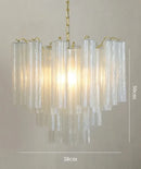Axyaa Art Deco Glass Tube Chandeliers Luxury Pendant Lamp for Dining Kitchen Island