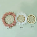 Rattan Grass Weaving Wall Decor, Moroccan Style, Axyaa Livingroom Bedroom Background