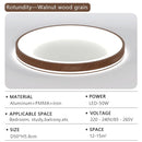 Axyaa Wood Grain LED Ceiling Light for Dining Room, Living Room, Bedroom & Study