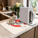 Axyaa Halloween Bat Drying Mat: Absorbent Anti-Slip Placemat for Table Cup Drying