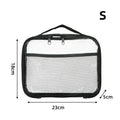 Axyaa Transparent Mesh Zipper Makeup Storage Bag, Waterproof & Portable Block Toy Packag