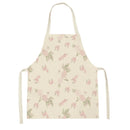Axyaa Pink Tulip Kitchen Apron for Men and Women - Minimalist Floral Plant Design