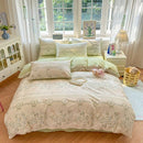 Axyaa Floral Printed Cotton Duvet Cover - Luxury Bedding with Zipper Closure