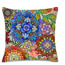 Axyaa Floral Mandala Pattern Pillow Cover for Sofa, Bedroom, Car