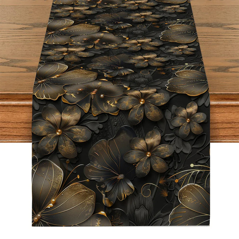 Axyaa 3D Effect Table Runner for Farmhouse Dining and Wedding Decor