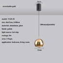 Axyaa Adjustable Angle Round Pendant Light: Modern Stretchable Chandelier for Home Lighting