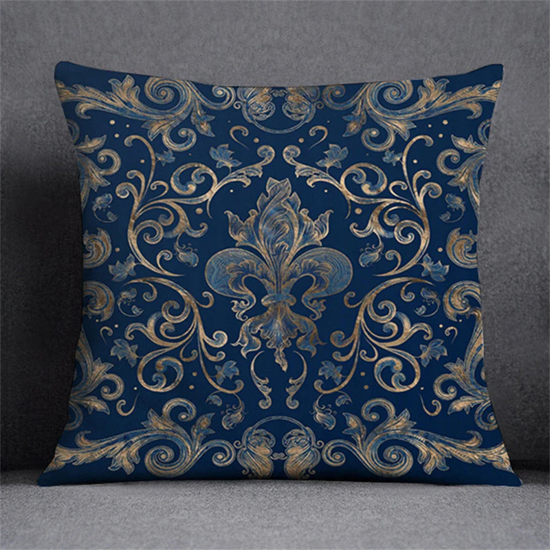 Axyaa Black Gold Plant Design Pillowcase for Elegant Home Decor