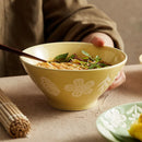 Axyaa Ceramic Bowl Set: Embossed Plates, High Value Tableware & Rice Bowls
