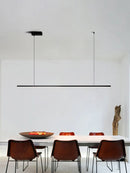 Axyaa Modern LED Long Strip Island Bar Light Dining Chandelier