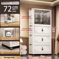 Axyaa 72cm Foldable Storage Cabinet with Rolling Wheels - Bedroom/Living Room/Bathroom Organi