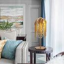 Axyaa Postmodern Tassel Chain LED Floor Lamp Gold/Silver Luxury for Living Room