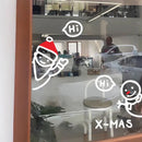 Axyaa Christmas Ornaments Santa Claus Elk Snowflake Sticker Decoration