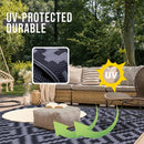 Axyaa Outdoor Straw Patio Rug - Waterproof and Durable for Camping and Picnics