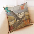 Retro Design Linen Pillowcase for Living Room & Bedroom by Axyaa