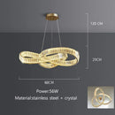 Luxury Modern Crystal Chandelier by Axyaa - Rotating LED Ceiling Hanging Lamp