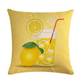 Axyaa Lemon Strawberry Milk Linen Pillowcase 45*45cm