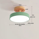 Axyaa LED Wood Acrylic Ceiling Light Fixture Wedge Nordic Living Room Lamp