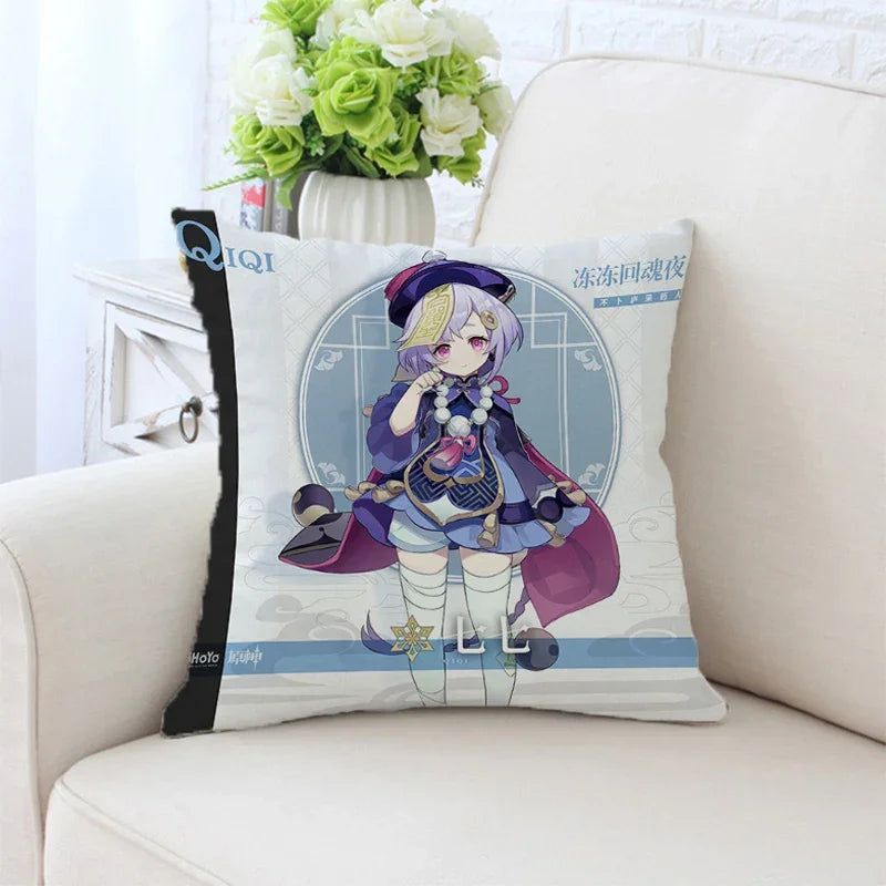 Axyaa Anime Pillow Cover 45x45, Decorative Cushion for Sofa, Bed, Home Decor
