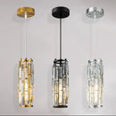 Axyaa Gold Crystal Pendant Chandelier for Dining Room & Kitchen Island