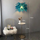 Luxury Ostrich Feather Floor Lamp by Axyaa: Modern LED Lighting for Home Decor