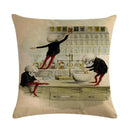 Axyaa Halloween Skull Linen Pillowcase 45*45cm